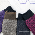 Solid color thickened fleece warm socks